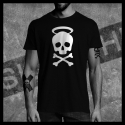 H0002 T-Shirt tête de mort Skullhead Pirate saint aureole nez