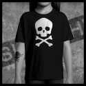 E0001 T-Shirt tête de mort Skullhead Pirate basique