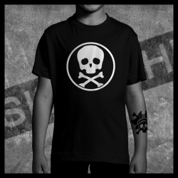 E0008 T-Shirt tête de mort Skullhead Pirate circle