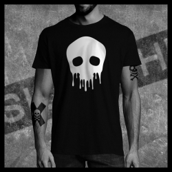 H0016 T-Shirt tête de mort Skullhead Pirate coulures