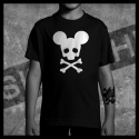 E0014 T-Shirt tête de mort Skullhead Pirate souris mickey mouse