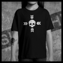 E0015 T-Shirt tête de mort Skullhead Pirate cible fleches