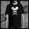E0027 T-Shirt tête de mort Skullhead Pirate souris mickey mouse nez