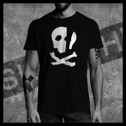 H0032 T-Shirt tête de mort Skullhead Pirate trash bandeau