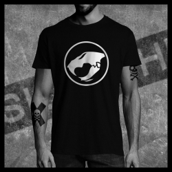 H0034 T-Shirt tête de mort Skullhead Pirate circle cosmocats