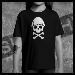 E0035 T-Shirt tête de mort Skullhead Pirate œuf calimero