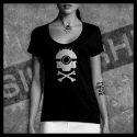 F0035 T-Shirt tête de mort Skullhead pirate minion