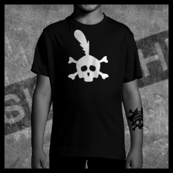 E0042 T-Shirt tête de mort Skullhead Pirate titeuf