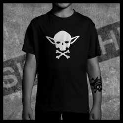 E0048 T-Shirt tête de mort Skullhead Pirate yoda