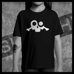 E0051 T-Shirt tête de mort Skullhead Pirate ying yang