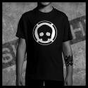 E0070 T-Shirt tête de mort Skullhead Pirate Circle Logo