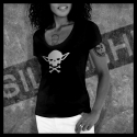 F0046 T-Shirt tête de mort Skullhead pirate yoda