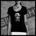 F0063 T-Shirt tête de mort Skullhead pirate Clockwork Orange