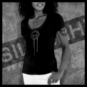 F0076 T-Shirt tête de mort Skullhead Pirate Circle Coulures