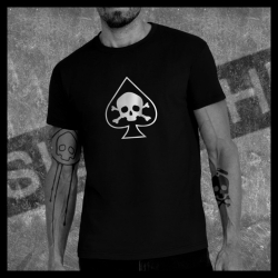 H0102 T-Shirt tête de mort Skullhead Pirate Ace Spades