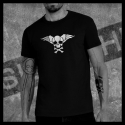 H0100 T-Shirt tête de mort Skullhead Pirate Wings