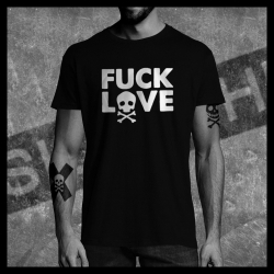 H0097 T-Shirt tête de mort Skullhead Pirate Valentine
