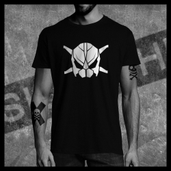H0095 T-Shirt tête de mort Skullhead Pirate Futur Line Three