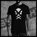 H0079 T-Shirt tête de mort Skullhead Pirate Basic Cross