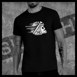 H0071 T-Shirt tête de mort Skullhead Pirate Coulures Vent Casque Moto