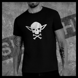 H0061 T-Shirt tête de mort Skullhead Pirate yoda